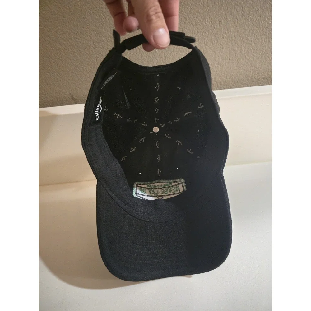NEW WITH TAG CALLAWAY 'Never Lay Up' Strap Back Golf Hat Black